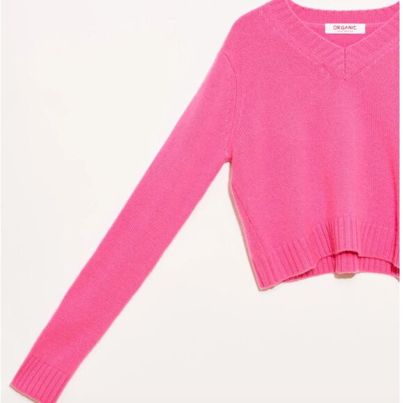 Organic by John Patrick Fuschia Cashmere Sweater NWT - Picture 6 of 8